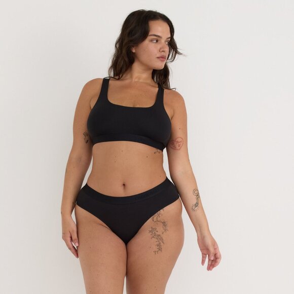 Organic Basics Soft Touch Brief, Size L in Black - Picture 1 of 5